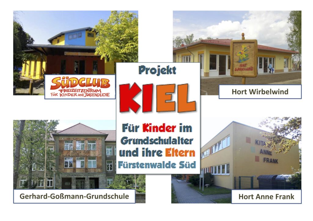 Fotos der vier Einrichtungen aus dem KIEL-Projekt